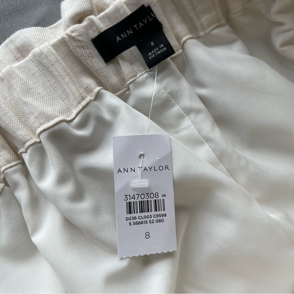 Ann Taylor Linen Blend Pencil Skirt in Off White Size 8 - Picture 6 of 11